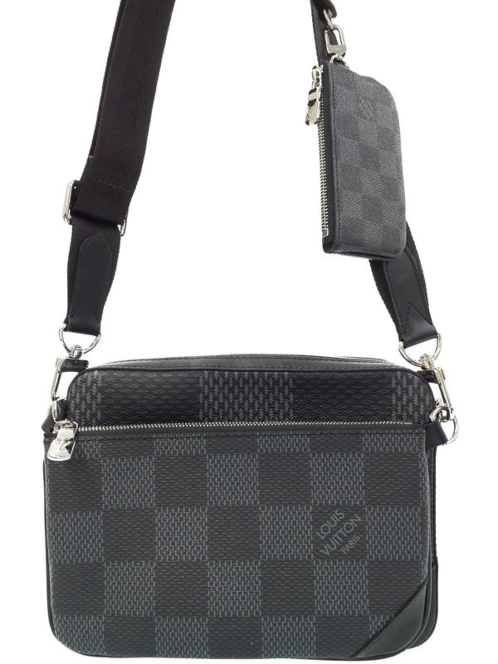 Louis Vuitton Damier Graphite Black Trio Messenger Shoulder Bag